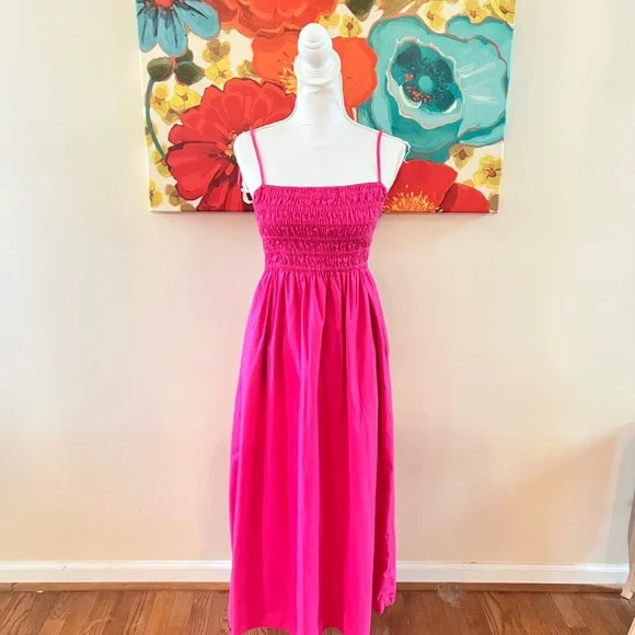 gap 𖤓 hot pink maxi dress. - Picture 1 of 7